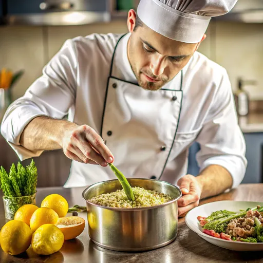 Rižoto od Heljde sa Šparogama i Limunovim Sosom